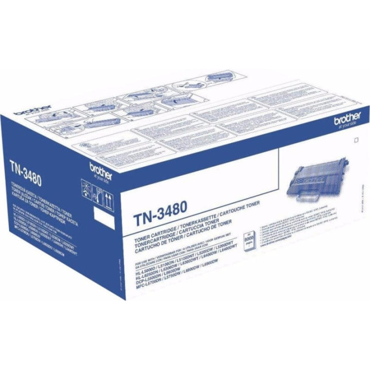 Original Brother Black Toner TN3480 for HL-L5000 | L5100 | L5200 | L6250 | L6300 | L6400 | DCP-L5500 | 6600 | MFC-L5700 | L5750 