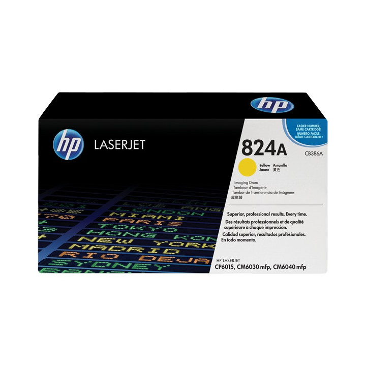 Original HP Yellow Drum Unit No. 824A for Color LJ CM6030 MFP, CM6030F MFP, CM6040 MFP, CM6040F MFP, CP6015DN, CP6015N, CP6015XH