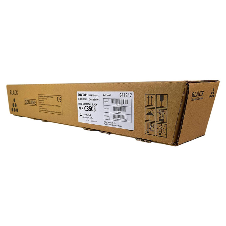 Original Ricoh Black Toner, 841817 for Aficio MP C3003 | MP C3004 | MP C3503 | MP C3504, 29.5K "841817"
