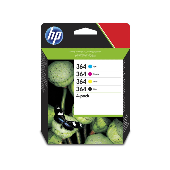 Combo-Pack Original HP CMYK No. 364 for Photosmart 7510 | C311A | C410B | C5380 | C6380 | D5460 | C309A | C309G | C310A | B8550 