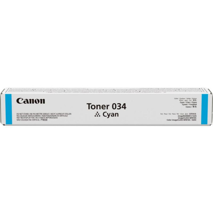 Toner Original Canon Cyan, 034C, pentru IR C1225iF|C1225, 7.3K, (timbru verde 1.2 lei) ,NOPP, "CF9453B001AA"