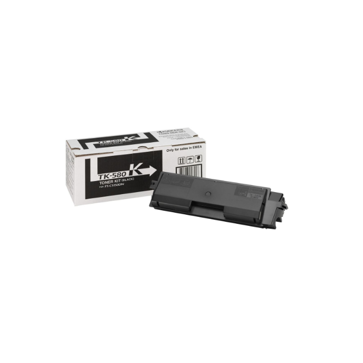 Toner Original Kyocera Black TK-580K, pentru FS-C5150DN, ECOSYS P6021cdn 3.5K, "TK-580K"