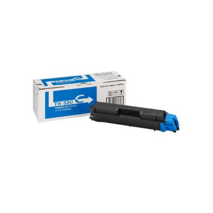 Eredeti Kyocera Cyan TK-580C toner FS-C5150DN ECOSYS P6021cdn 2.8K "TK-580C"