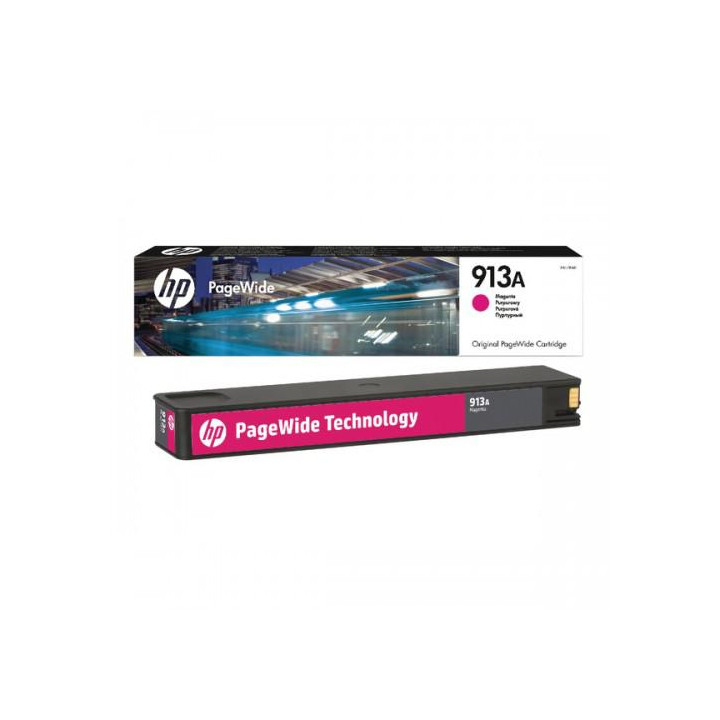 Cartus Cerneala Original HP Magenta, nr.913A, pentru PageWide 352|377, 3.5K, (timbru verde 0.15 lei), "F6T78AE"