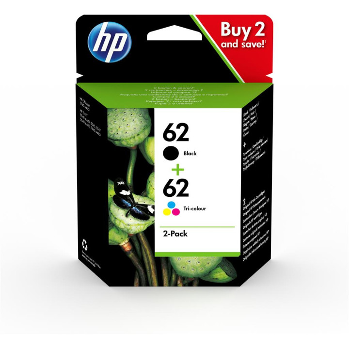 Combo-Pack Eredeti HP (C/M/Y/FK) 62-es számú az Officejet 200, Officejet 200 Mobile, Officejet 250 Mobile, Officejet 5740 AIO, O