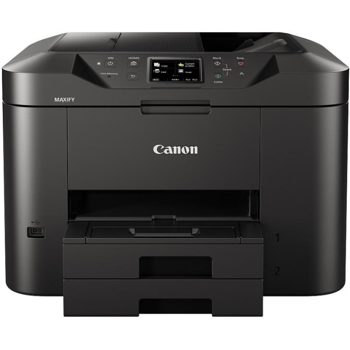 Многофункционален цветен принтер Canon Maxify MB2750, A4, Функции: Печат|Сканиране|Копиране|Факс, Скорост на печат моно: 24ppm, 