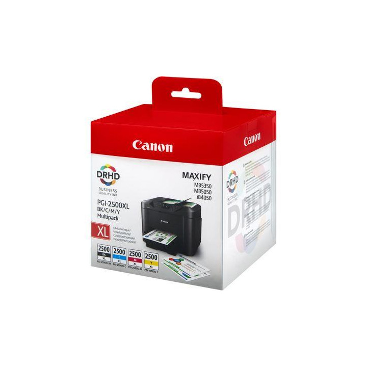 Combo-Pack Eredeti Canon CMYK PGI-2500XLBK/C/M/Y Maxify IB4050|IB4150|MB5050|MB5150|MB5350|MB5450 "BS9254B004AA"