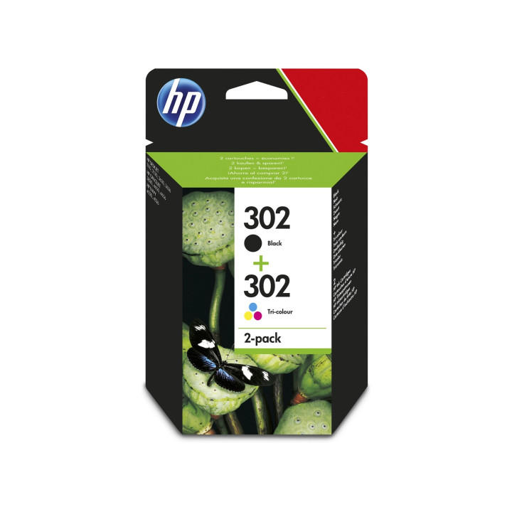 Original HP Ink Cartridge Black/Color No. 302 for DJ2130 | D3639 "X4D37AE"