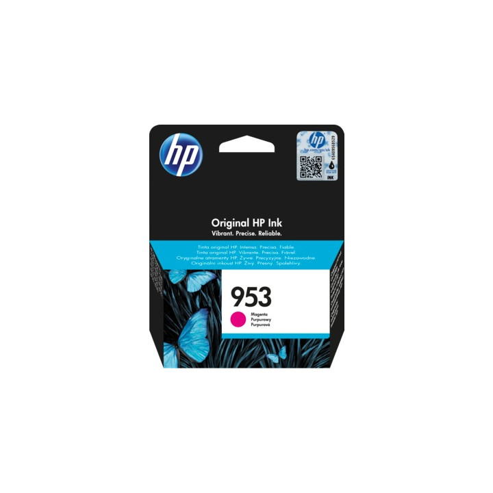 Original HP Magenta Ink Cartridge No. 953 for OfficeJet Pro 7720, 7730, 7740, 8210, 8218, 8710, 8720, 8730 "F6U13AE"
