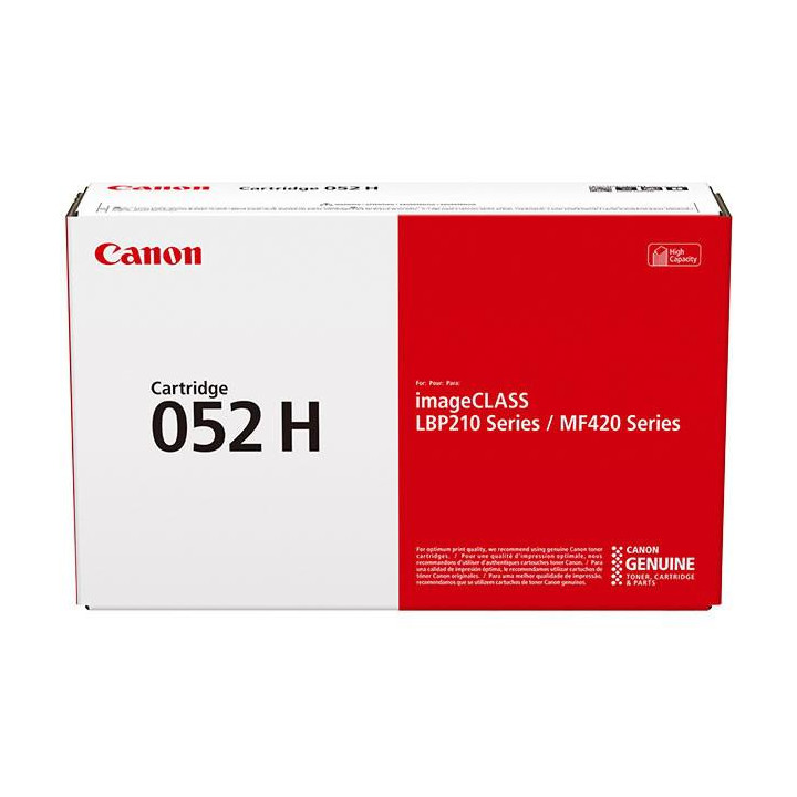 Original Canon Black Toner CRG-052H for LBP-212 | LBP-214 | LBP-215 | MF-421 | MF-426 | MF-428 | MF-429, 9.2K "2200C002AA"
