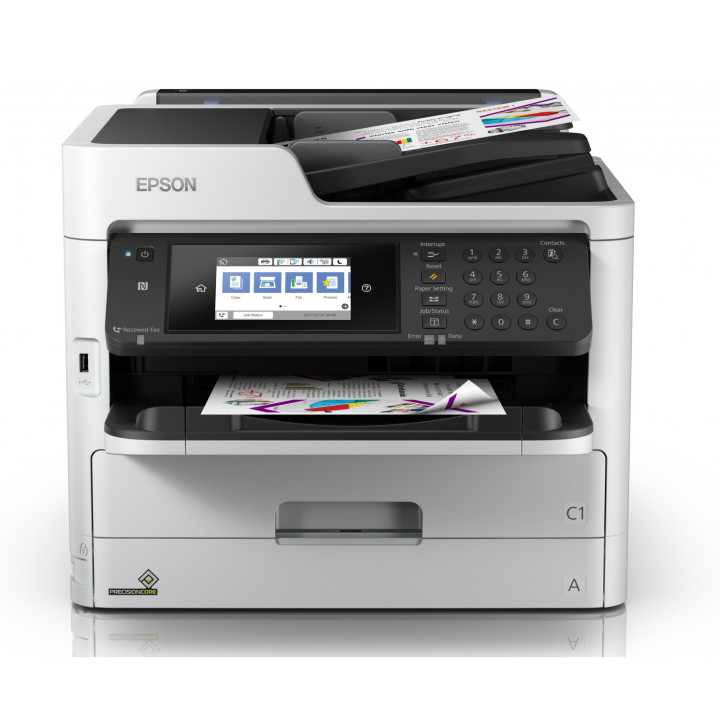 Многофункционален цветен мастиленоструен принтер Epson WF-C5790DWF, A4, Функции: Печат|Сканиране|Копиране|Факс, Скорост на печат
