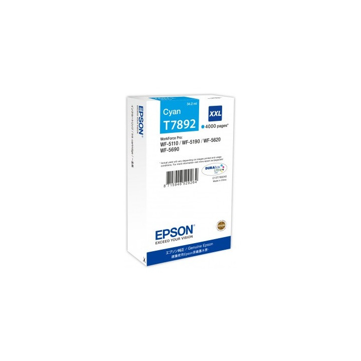 Original Epson Cyan Ink Cartridge T789240 for Workforce Pro WP-5110 | 51490 | 5620 | 5690 "C13T789240" (RAPO)