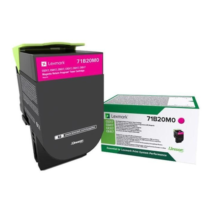 Original Lexmark Magenta Toner 71B20M0 for CX317 | CS317 | CX417 | CS417, 2.5K pages.