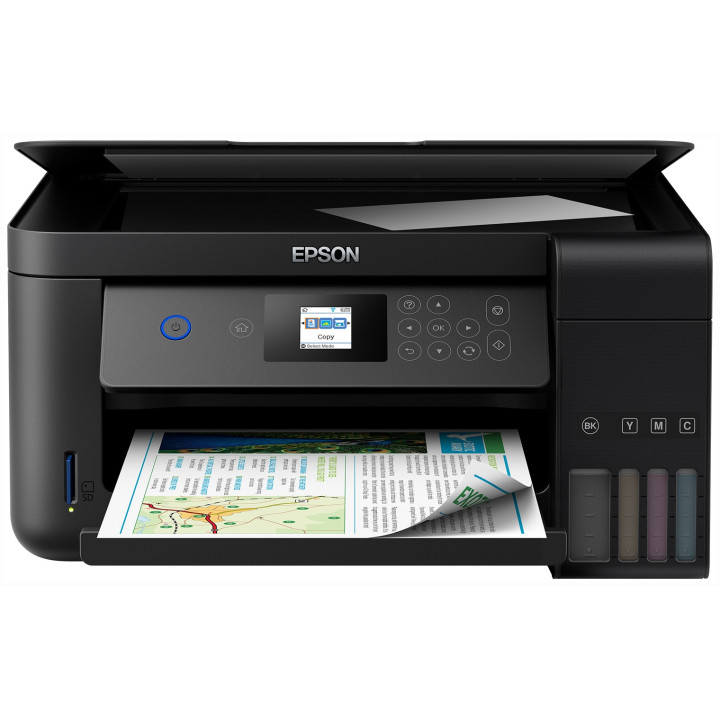 Мултифункционален мастиленоструен CISS цветен принтер Epson L4160 A4 Функции: Печат|Сканиране|Копиране, Скорост на печат моно: 3
