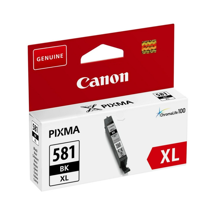 Оригинален мастилен картридж Canon Black CLI-581XLBK за Pixma TR7550|TR8550|TS6150|TS6250|TS705|TS8150|TS8250|TS9150|TS9155|TS95