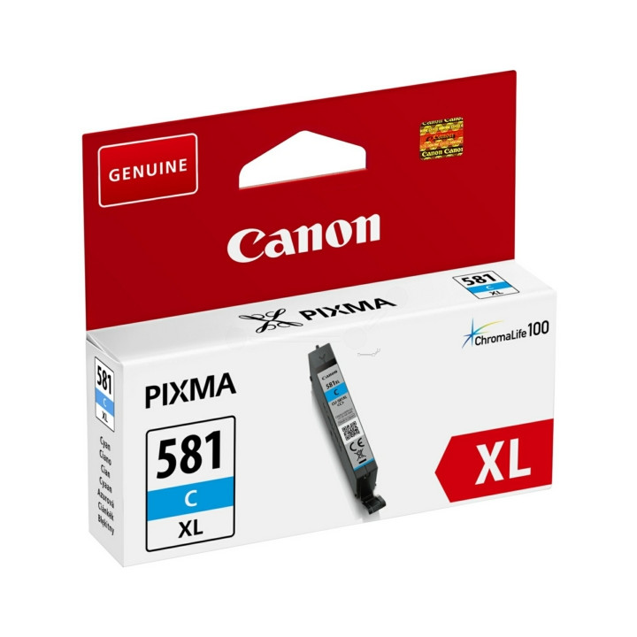 Original Canon Cyan Ink Cartridge CLI-581XLC for Pixma TR7550, TR8550, TS6150, TS6250, TS705, TS8150, TS8250, TS9150, TS9155, TS