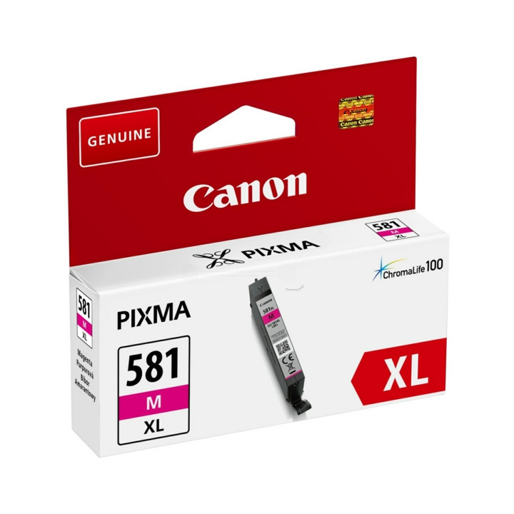 Original Canon Magenta Ink Cartridge CLI-581XLM for Pixma TR7550, TR8550, TS6150, TS6250, TS705, TS8150, TS8250, TS9150, TS9155,