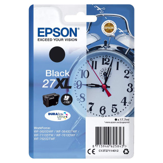Картридж оригинално мастило Epson черен №27XL за WorkForce WF-7110|WF-7610 1.1K "C13T27114012"(RAPO)