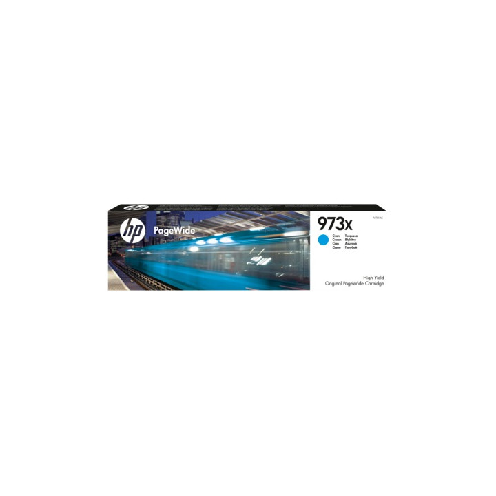 Original HP Cyan Ink Cartridge No. 973x for PageWide Pro 452|Pro 477 "F6T81AE"