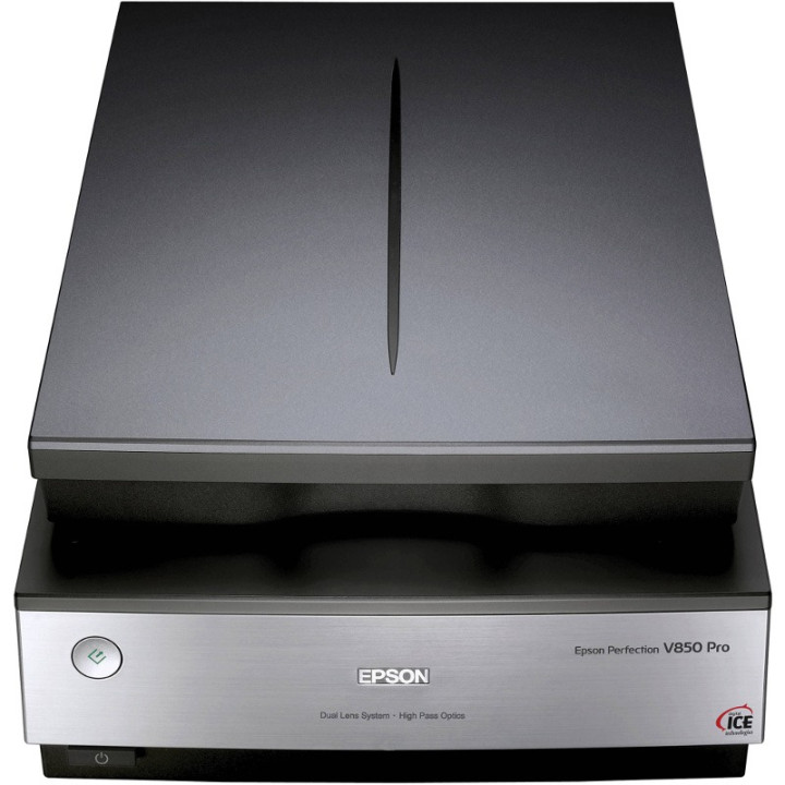 SCANNER EPSON Perfection V850 Pro Perfection, A4, tip flatbed, viteza scan: 15s/pagina color, rez. optica 6400x9600dpi, senzor C