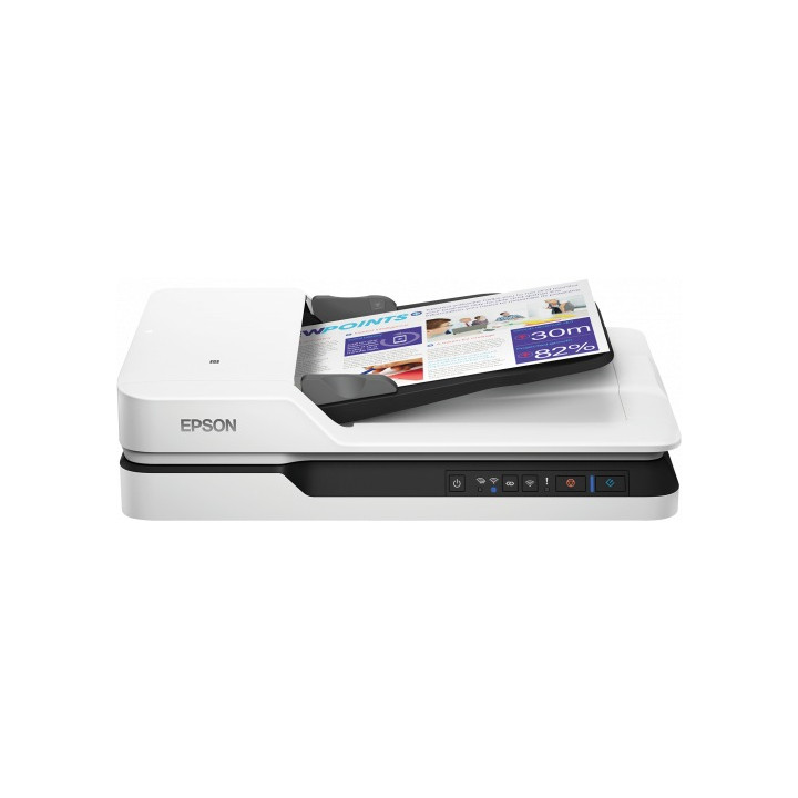 Скенер Epson DS-1660W A4 плосък скенер: 25 стр./мин черно-бяло/цвят, резолюция 600x600dpi, ADF 50 страници, надеждност 1500 стра