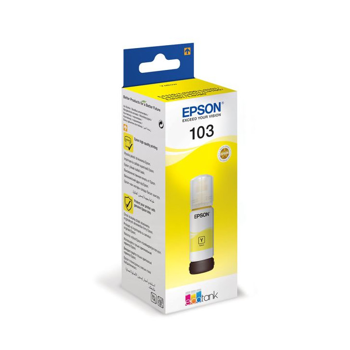 Eredeti Epson sárga tintapatron nr. 103 L1110|L3110|L3150|L3151|L3156|L3160|L5190|L3210|L3250|L3260 140ml "C13T00S44A" (RAPO)