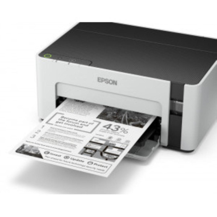 Epson M1120 A4 Mono Inkjet Printer with CISS Functions: Print Speed: 32 ppm Connectivity: USB | Network Duplex: No ADF: No "C11C