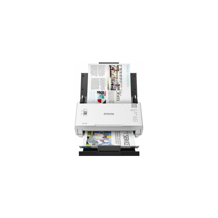 EPSON DS-410 A4 lapadagoló SZKENNER, 52 ipm fekete-fehér és színes szkennelési sebességgel, 600x600 dpi optikai felbontás, ADF e