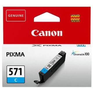 Оригинален мастилен картридж Canon Cyan CLI-571C за Pixma MG5750|MG5751|MG6850|MG6851|MG7750|MG7751|MG7752|TS5050|TS5051|TS5053|