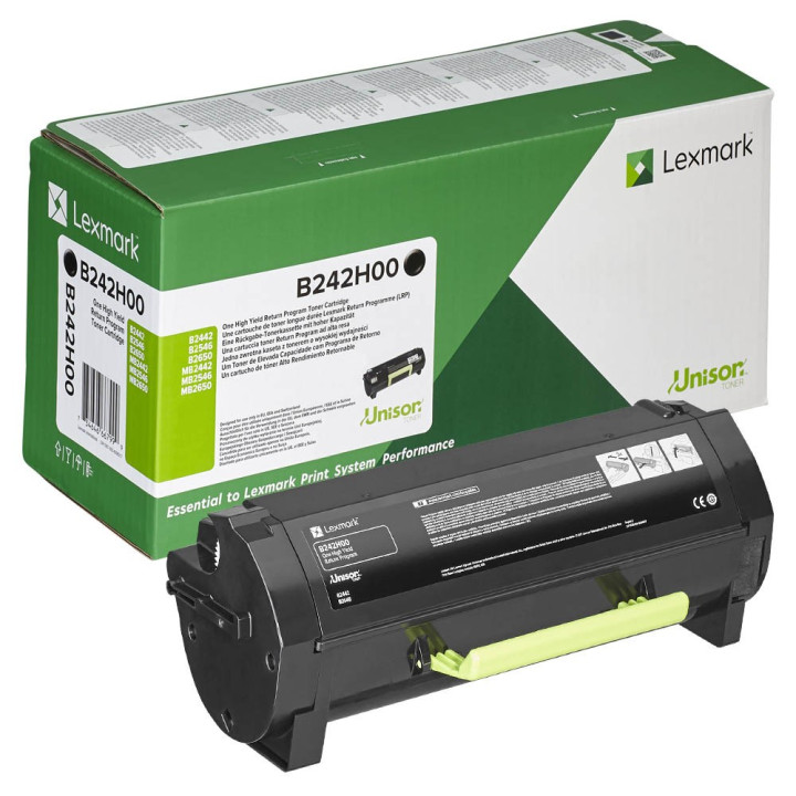 Original Lexmark Black Toner B242H00 for B2442 | B2546 | B2650, 6K pages