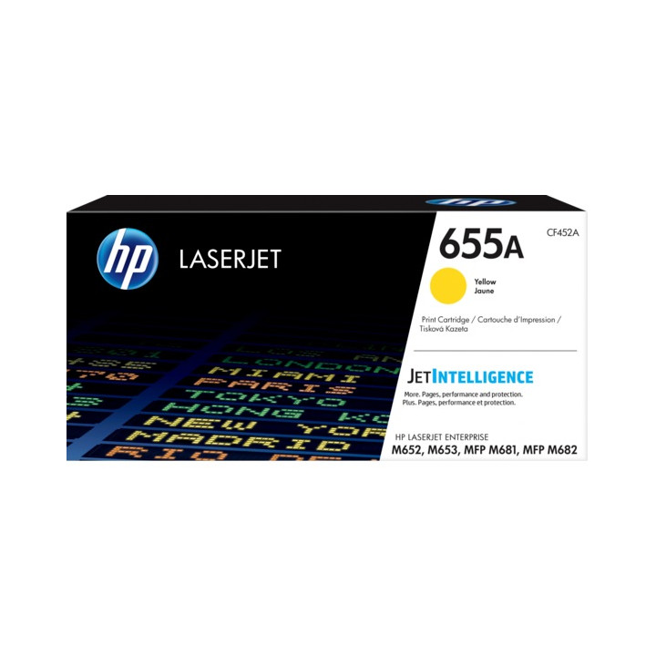 Toner Original HP Yellow, nr.655A, pentru Color LaserJet M652|M653|M681|M682, 10.5K, (timbru verde 1.2 lei) , "CF452A"