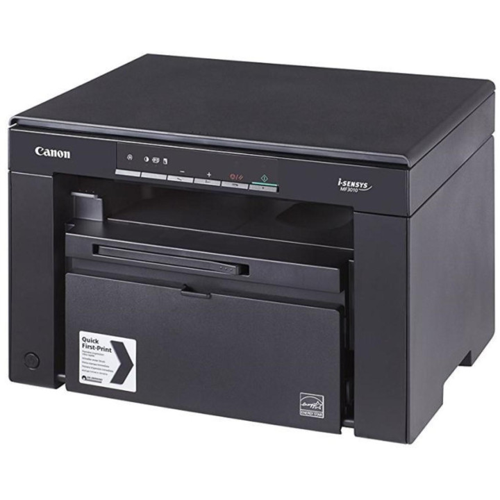 Multifunctional laser mono Canon MF3010 + 2X CRG725 incluse in pachet, dimensiune A4 (Printare, Copiere, Scanare), viteza 18ppm,