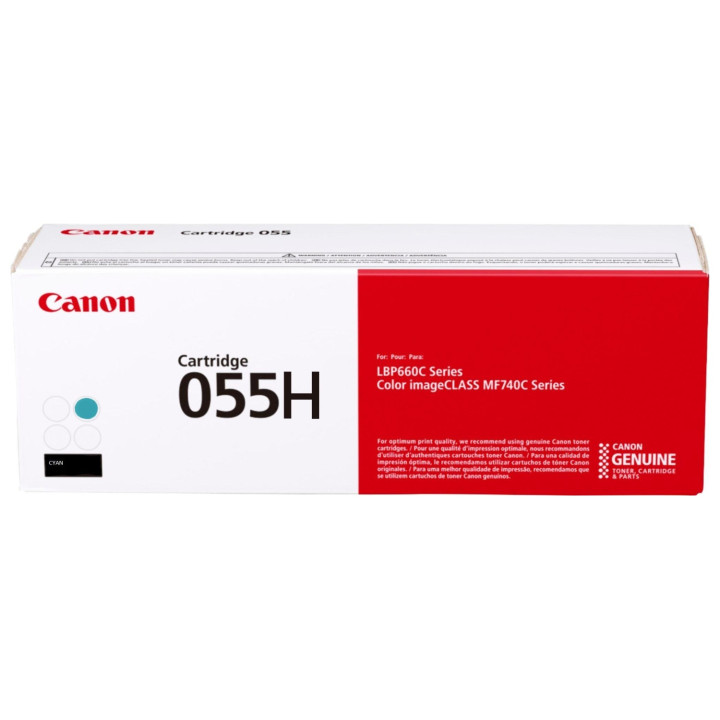 Original Canon Cyan Toner CRG-055HC for I-Sensys LBP-663 | LBP-664 | MF-742 | MF-744 | MF-746, 5.9K "3019C002AA"