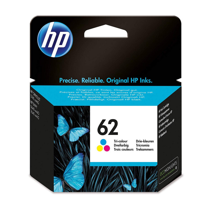 Original HP Color Ink Cartridge No. 62 for ENVY 5640 AIO "C2P06AE"