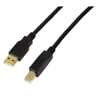 USB кабел LOGILINK за принтер USB 2.0 (T) към USB 2.0 Type-B (T) 10м черен "UA0264"