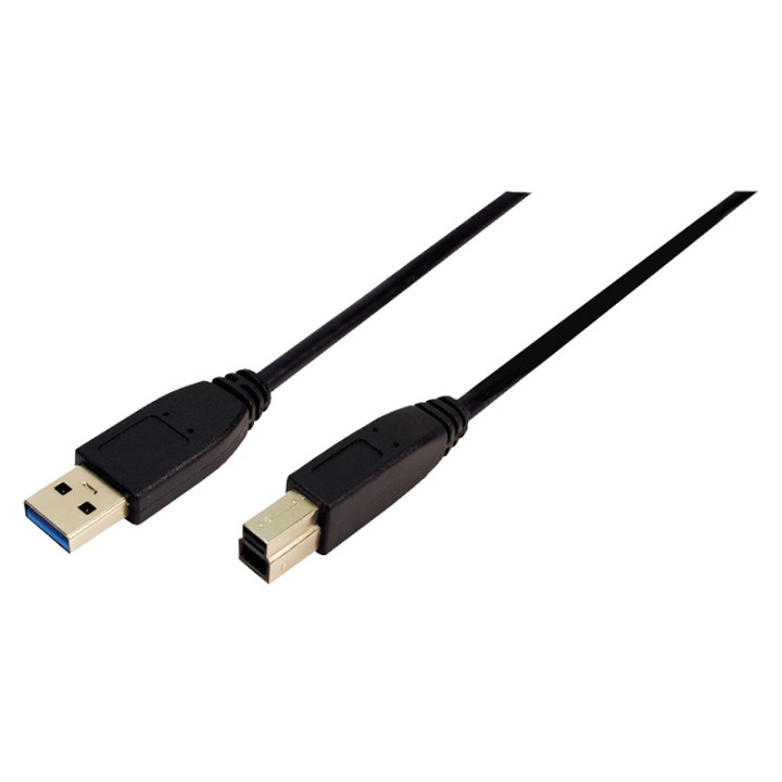 USB кабел LOGILINK USB 3.0 (T) към USB 3.0 Type-B (T) 1м черен "CU0023"
