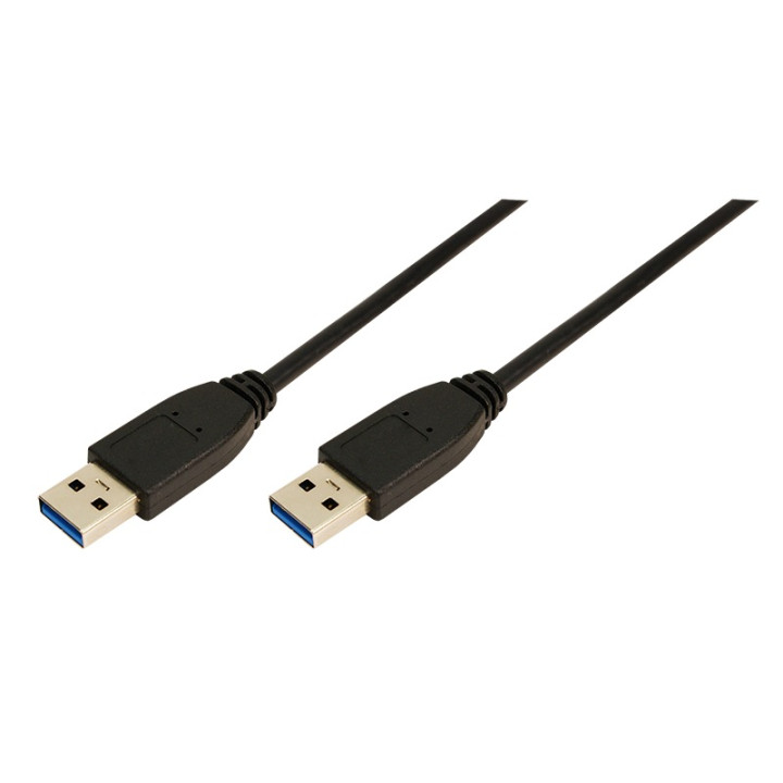 USB кабел LOGILINK USB 3.0 (T) към USB 3.0 (T) 1м черен "CU0038"