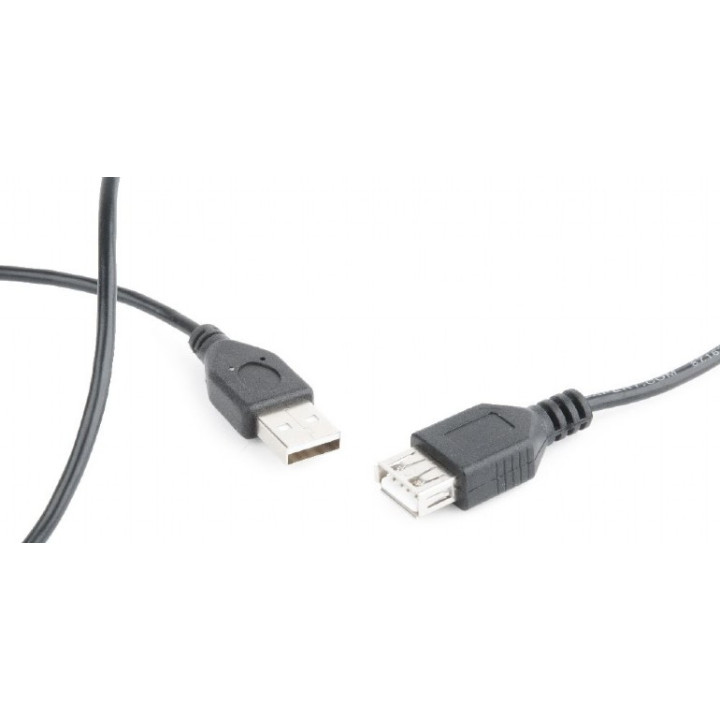 GEMBIRD USB 2.0 hosszabbító kábel (T) USB 2.0 (M) 0,75m fekete "CC-USB2-AMAF-75CM/300-BK"