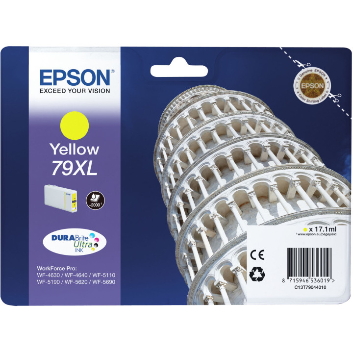 Cartus Cerneala Original Epson Yellow, T790440, pentru Workforce Pro WP-5110|51490|5620|5690, , (timbru verde 0.15 lei), "C13T79