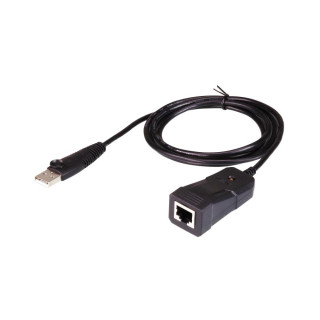 ATEN USB 2.0 (T) - RJ-45 (F) adapter 1,2 m fekete, "UC232B-AT"