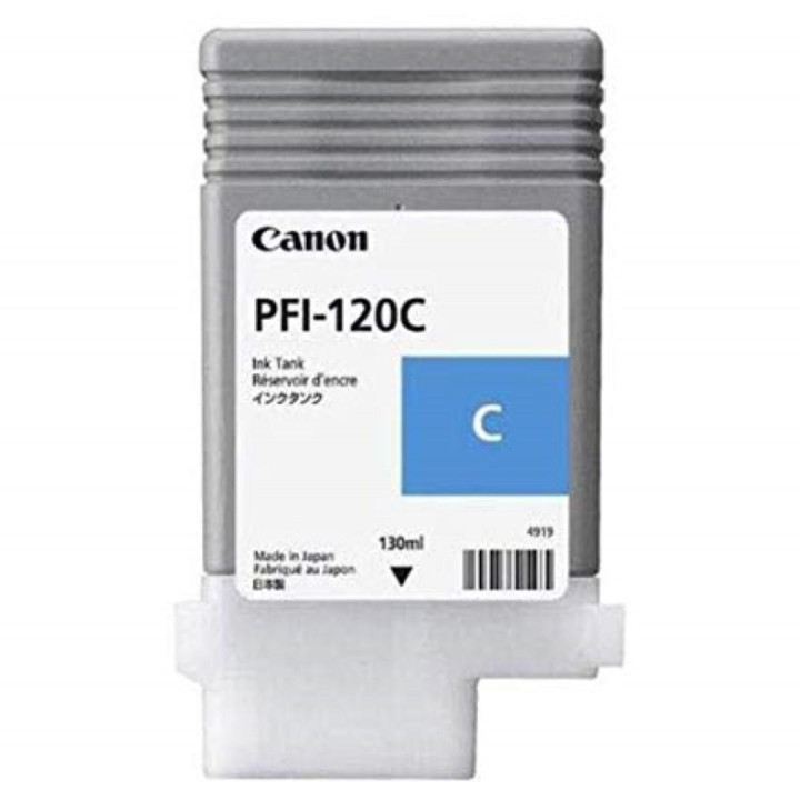 Original Canon Cyan Ink Cartridge PFI-120C for IPF TM-200|TM-205|TM-300|TM-305, 130ml NOPP "2886C001AA"