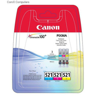 Combo-Pack Eredeti Canon CLI-521MULTI a Pixma iP3600|iP4600|MP540|MP620 "2934B010AA" számára