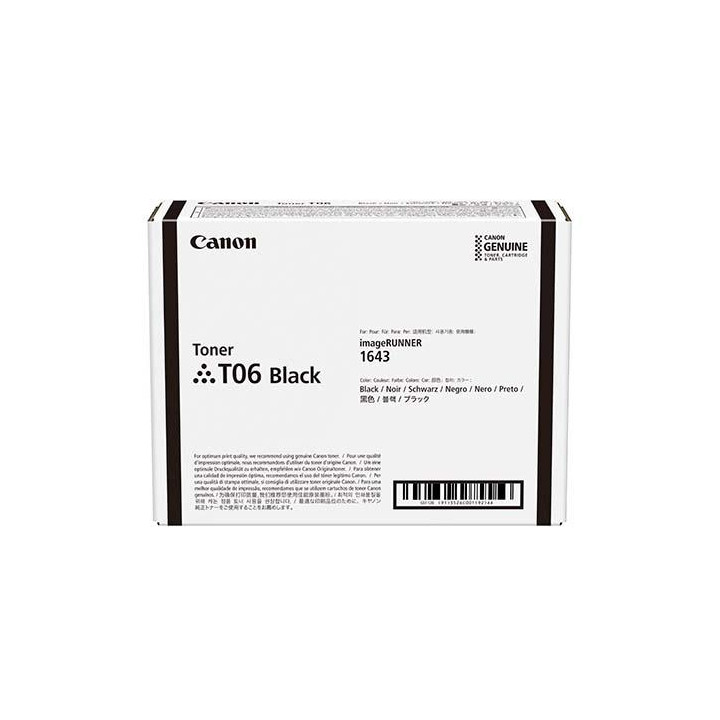 Original Canon Black Toner CRG-T06 for IR 1643i|1643if, 20.6K pages, NOPP "3526C002AA"