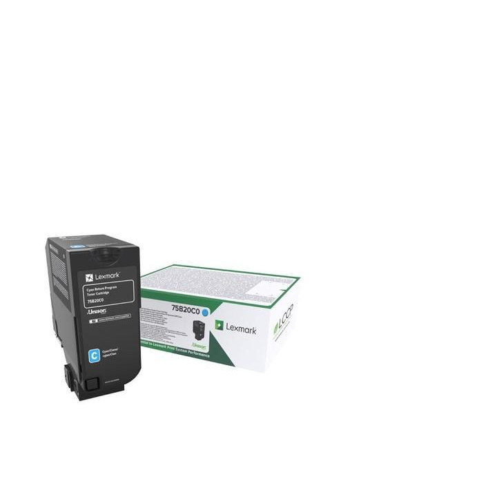 Original Lexmark Cyan Toner 75B20C0 for CS727 | CS728 | CX727, 10K pages