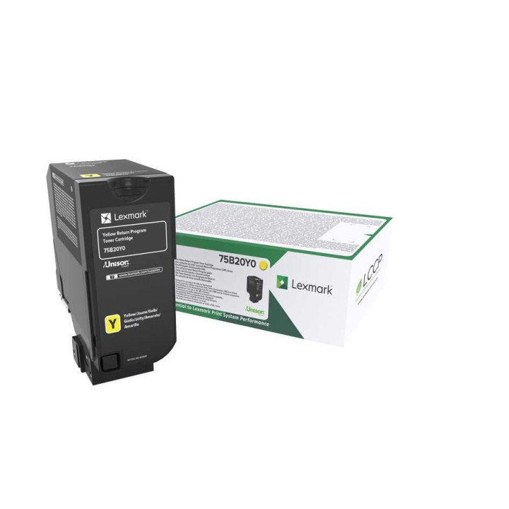 Eredeti Lexmark Sárga Toner 75B20Y0 CS727|CS728|CX727 10K "75B20Y0"