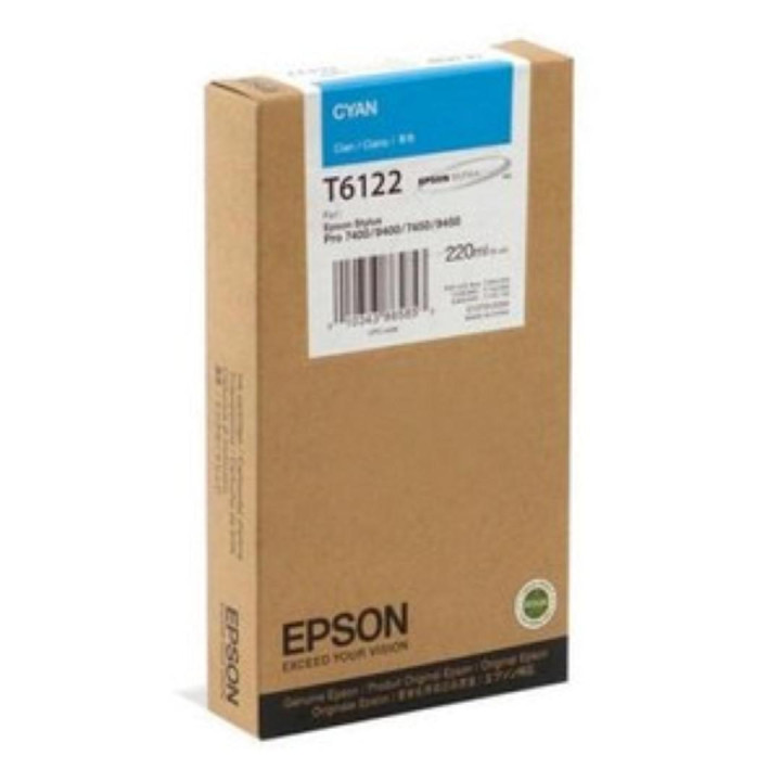 Оригинален мастилен картридж Epson Cyan T612200 за 7400|7450|7800|7880|9400|9450|9800 "C13T612200"