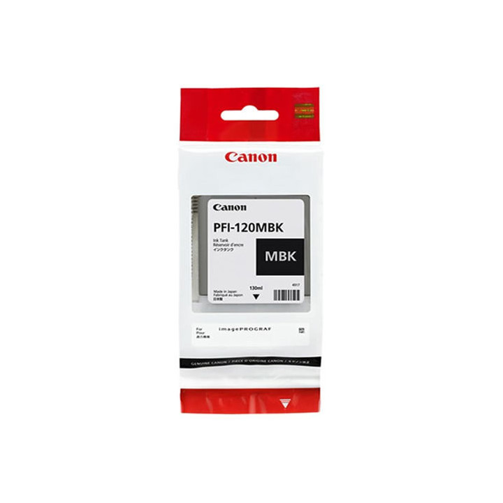 Оригинален мастилен картридж Canon Black PFI-120MBK за IPF TM-200|TM-205|TM-300|TM-305 130ml NOPP "2884C001AA"