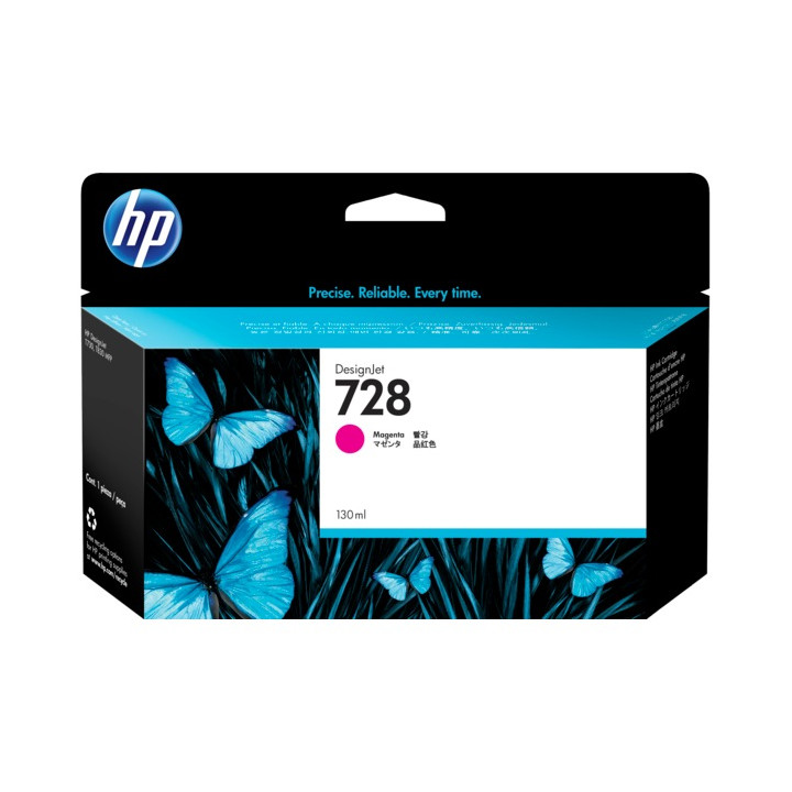Original HP Magenta Ink Cartridge No. 728 for DesignJet T730 | DesignJet T830 "F9J66A"