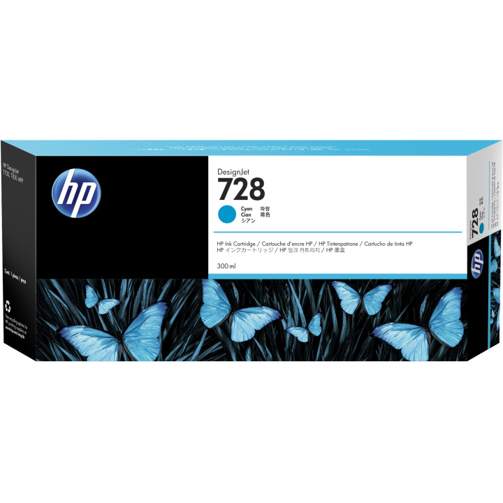 HP Eredeti Tinta Patron Kék nr. 728 a DesignJet T730|DesignJet T830 "F9K17A"