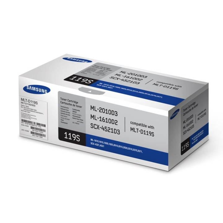 Eredeti Samsung D119S fekete toner ML-1610|2010|2510|2571N|SCX-4521|4321| 2K "SU863A"